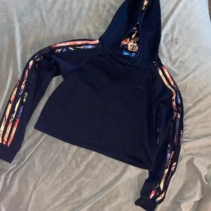 Adidas cropped hoodie girls 11-12/YM navy roses